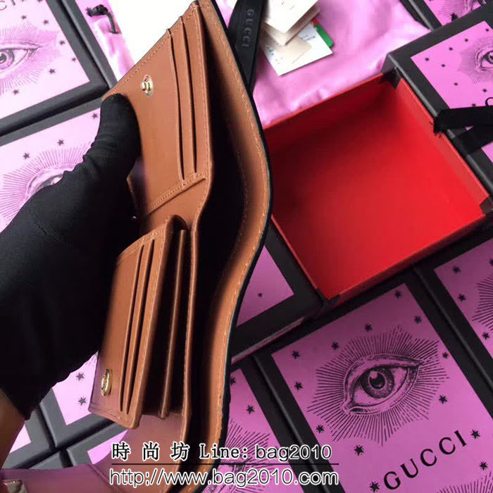 GUCCI古馳 歐洲正品原單 padlock系列 最新款短皮夾 453155 pvc黑皮 WTG1197